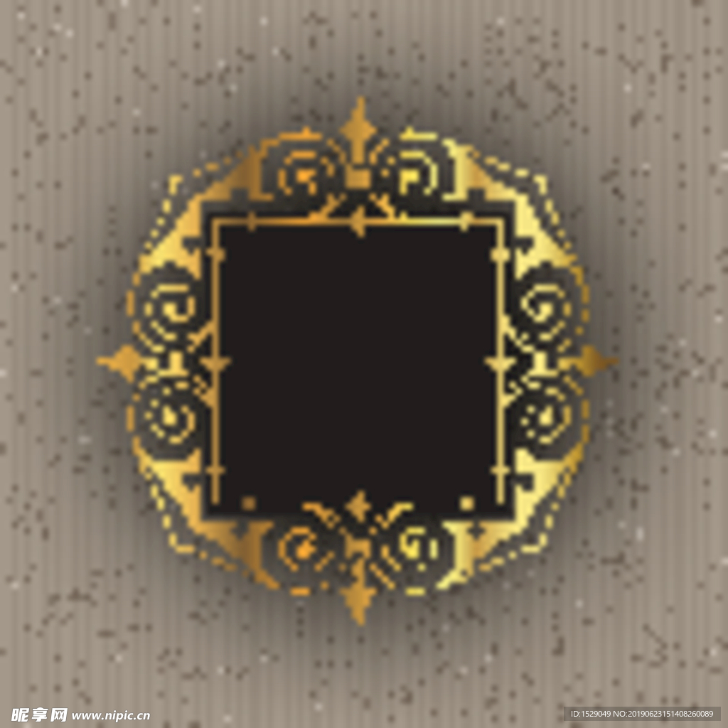 金色边框花纹