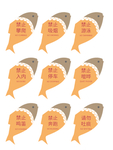 鱼儿警示牌