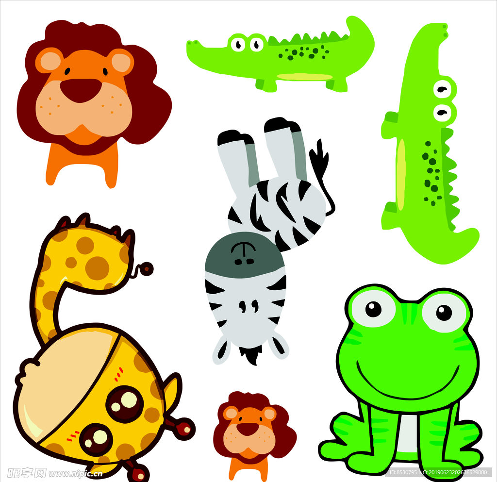 矢量卡通动物图