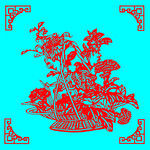 花篮剪纸