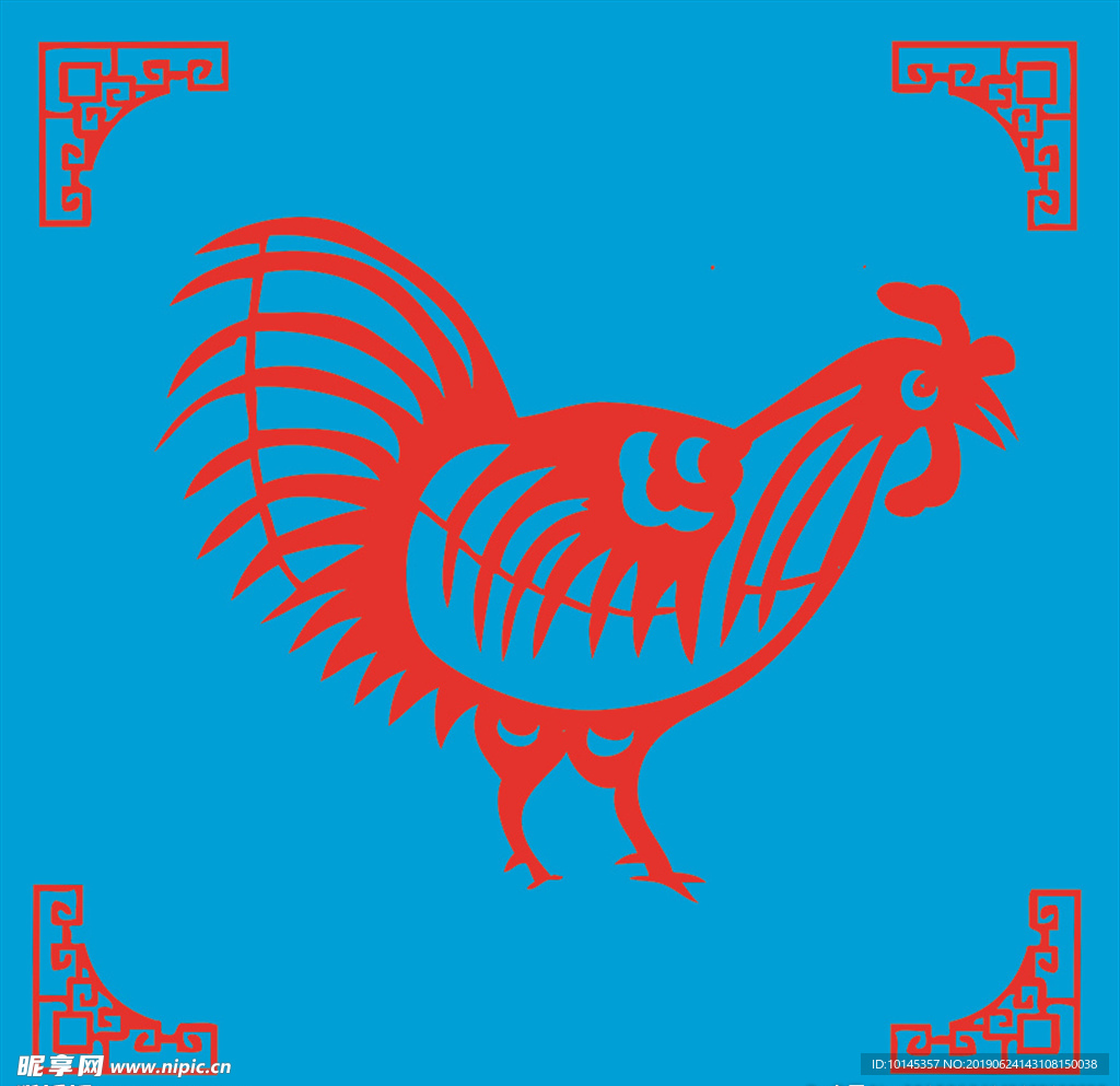 鸡剪纸