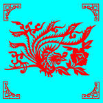 凤穿牡丹剪纸