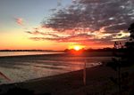 奥克兰海滨夕阳风光