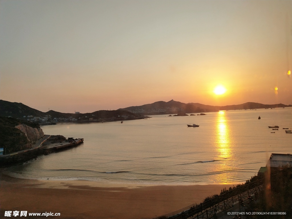 沙滩 海 日出