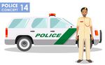 卡通警车