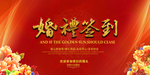 酒店婚礼背景墙海报签到处