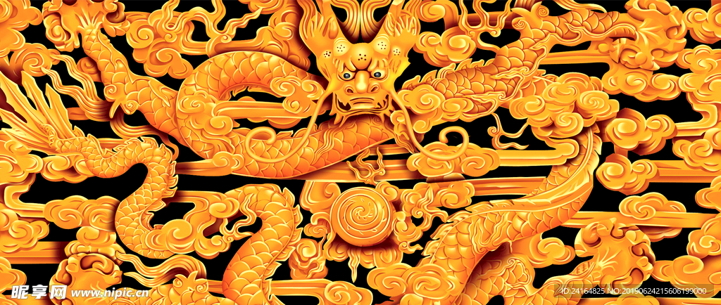浮雕金龙