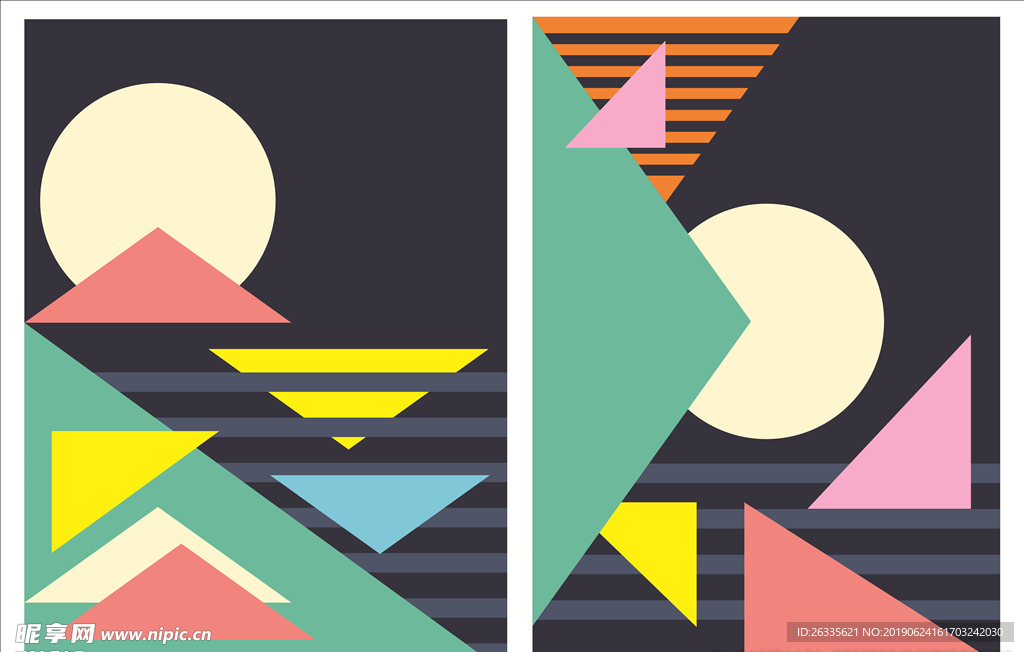 视觉海报 艺术 图形 三角行