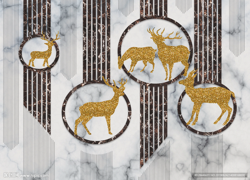 北欧简约时尚几何背景墙