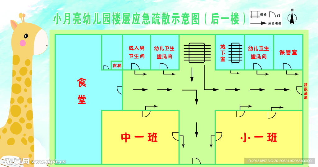 卡通楼层导视牌