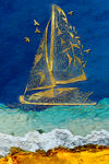 新中式帆船装饰画