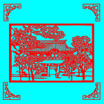风景剪纸