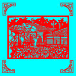 风景剪纸
