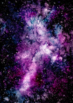 黑色紫色星空渐变背景