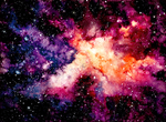黑色火红星空渐变背景