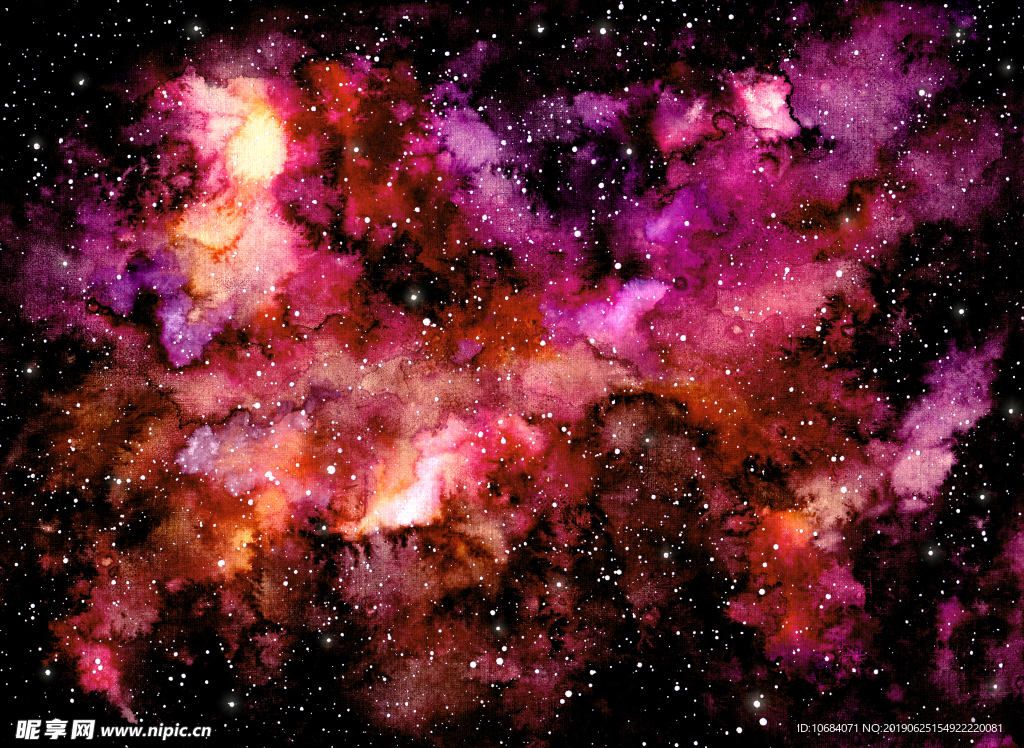 黑色火红星空渐变背景