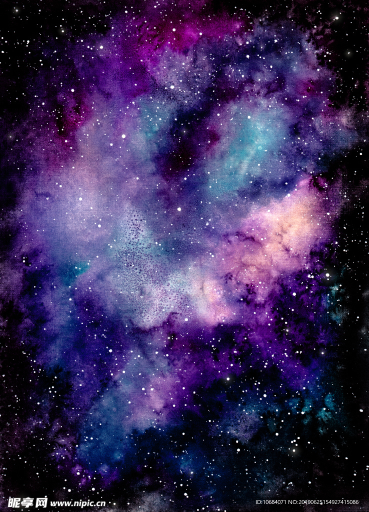 黑色紫色星空渐变背景