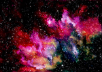 黑色火红星空渐变背景