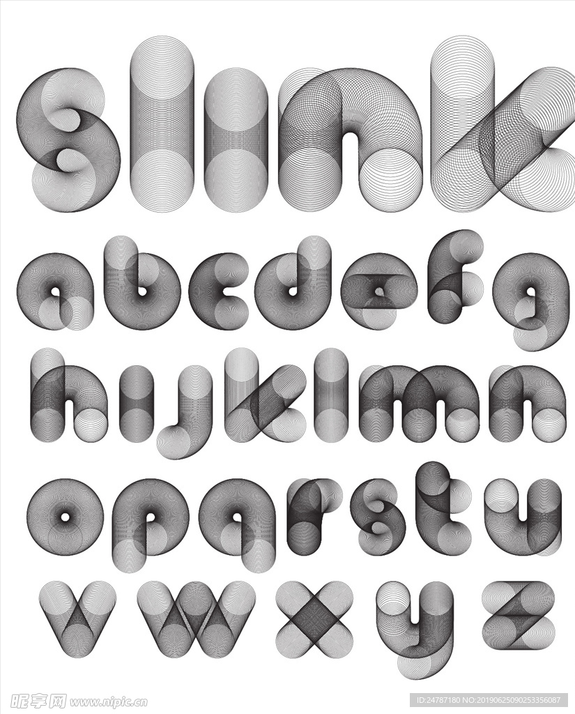 线条字母
