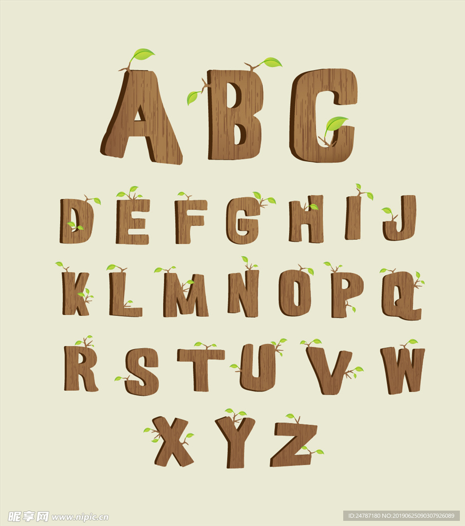 木板字母