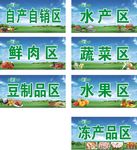 菜市场区域划分牌