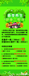 染发绿色春季养生海报展架