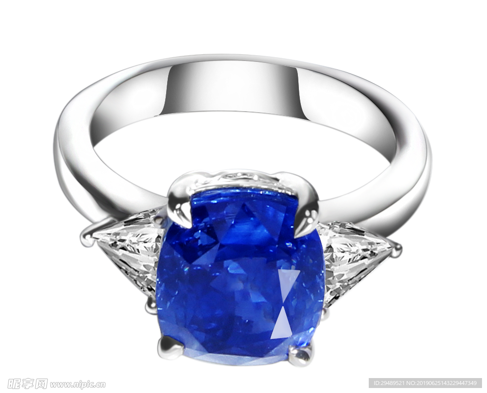 蓝宝石戒指精修