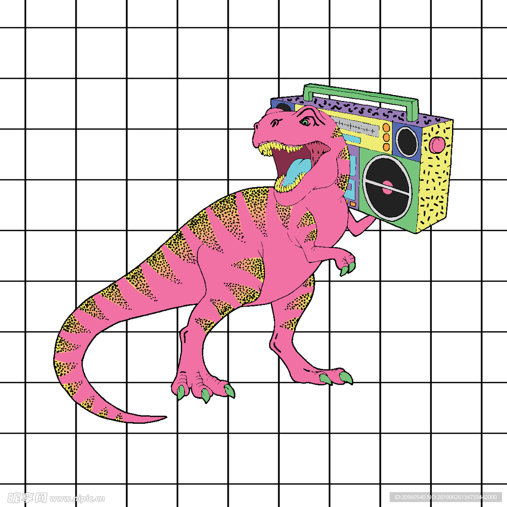 卡通形象恐龙收音机