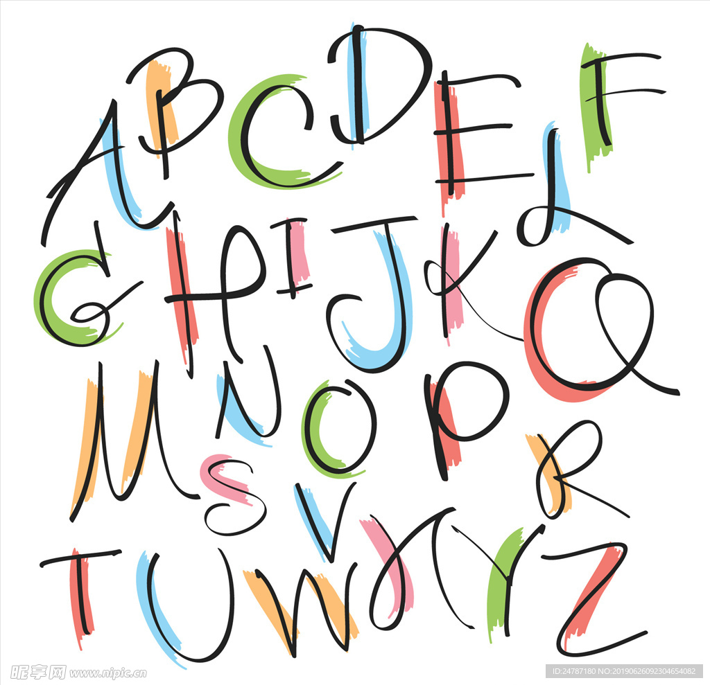 线条字母
