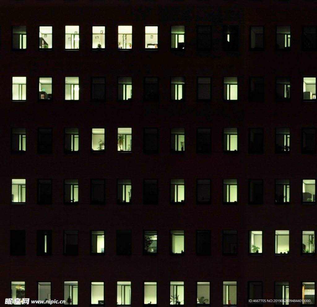 高层建筑夜晚贴图