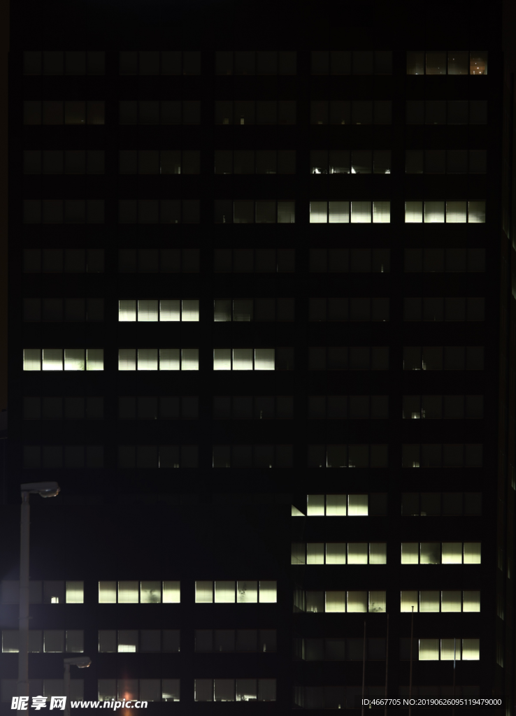 高层建筑夜晚贴图