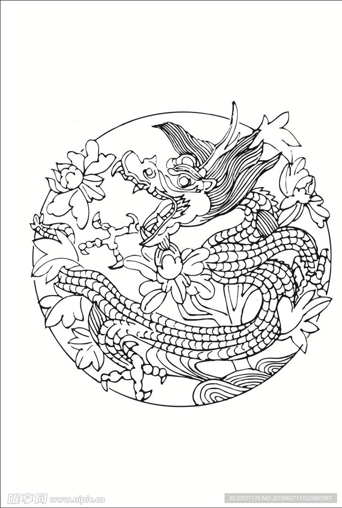 龙 龙纹 龙花纹 花纹 飞龙
