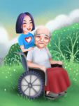 青年公益主题插画