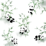 绿色小熊猫墙纸海报
