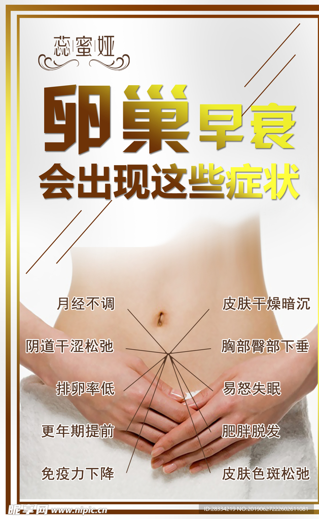 女性私密护理卵巢海报