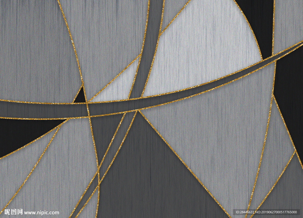 北欧简约时尚几何背景墙地画