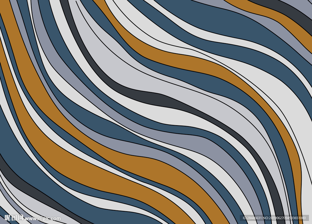 北欧简约时尚几何背景墙地画