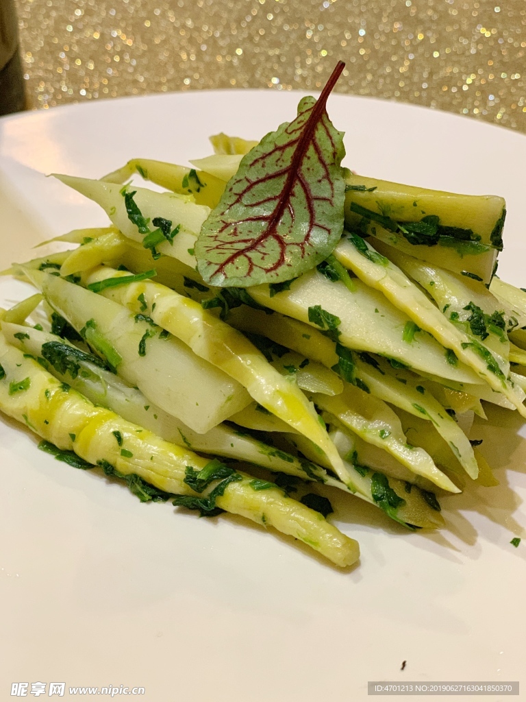 荠菜冬笋上海特色菜中餐素菜