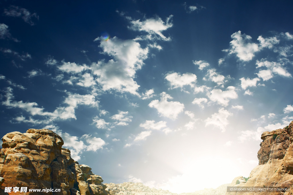 蓝天 白云 晚霞