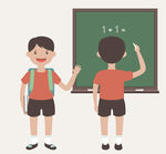 创意上学男孩设计