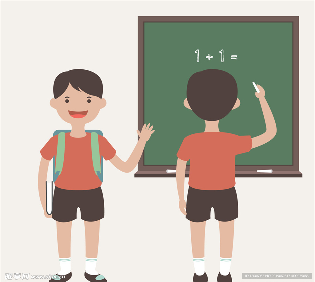 创意上学男孩设计