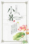 二十四节气小暑传统节日海报