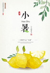 简约小暑海报