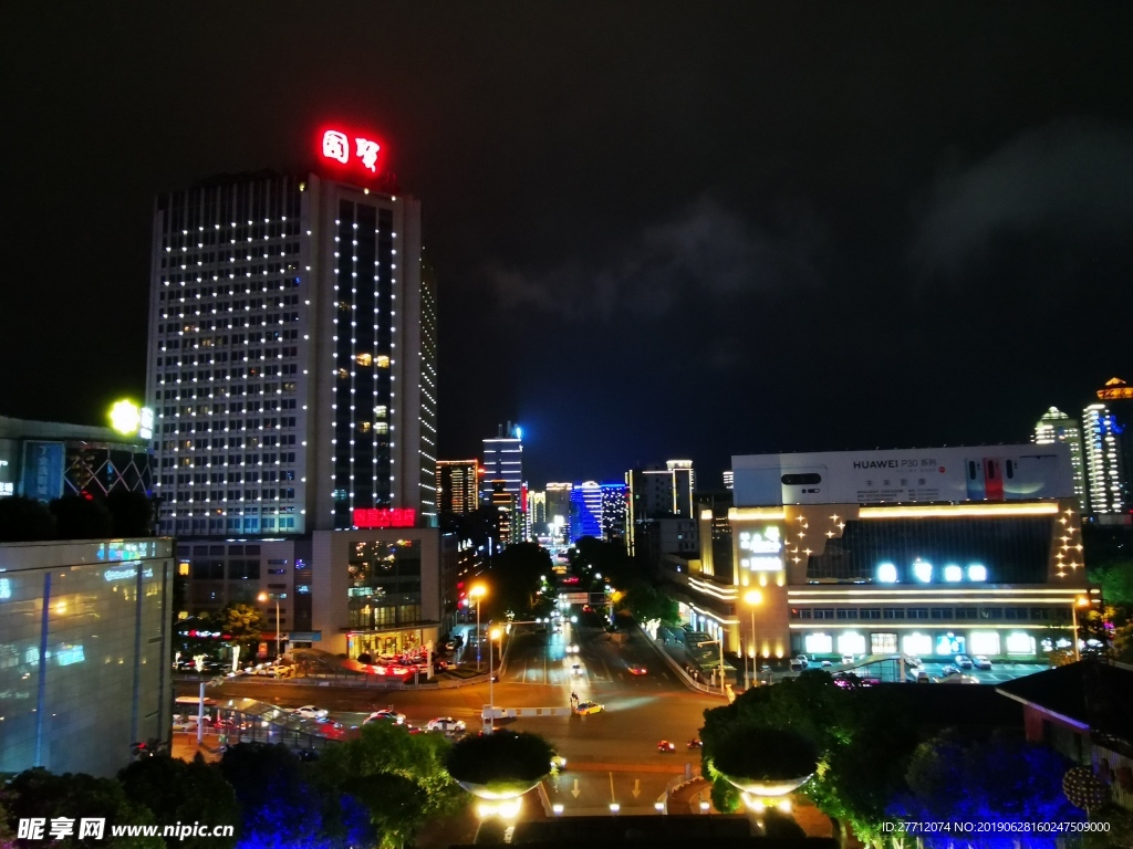 宜昌夜景 火车站 都市夜景