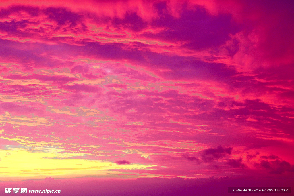 蓝天 白云 晚霞