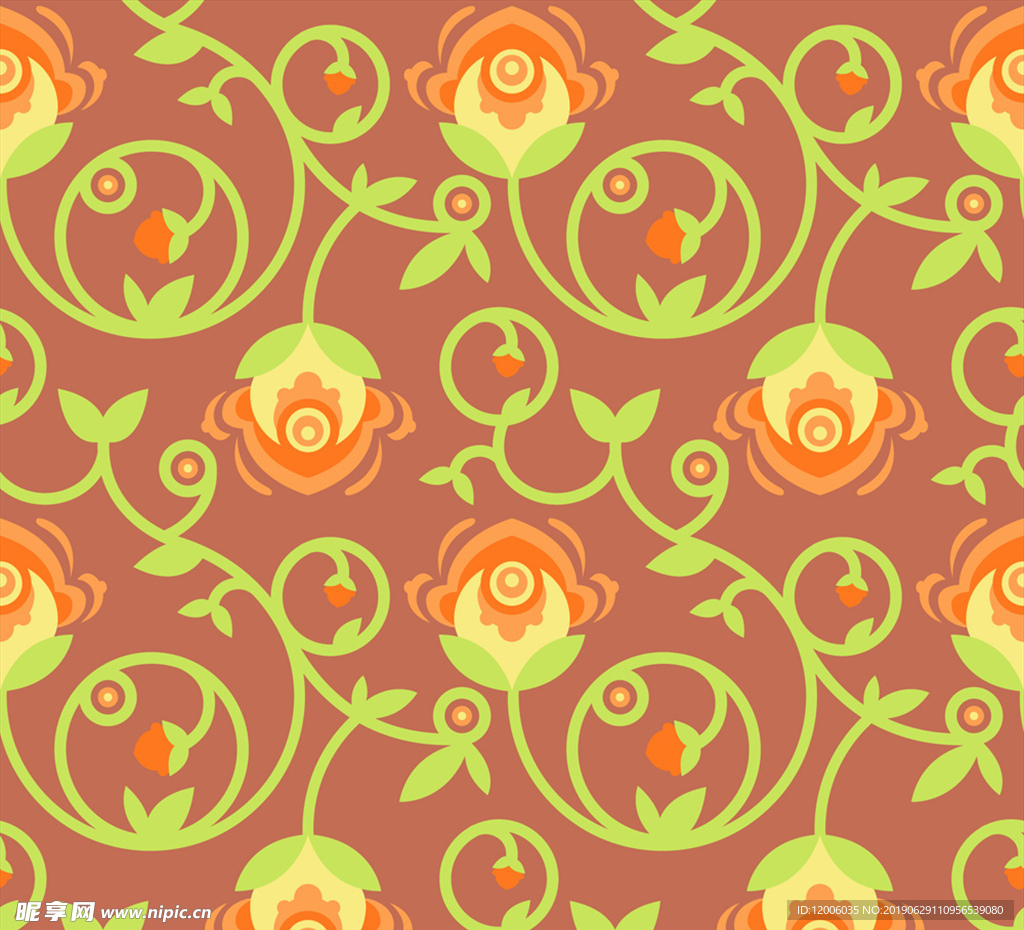 创意花卉花蔓背景