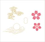 矢量装饰 花 祥云