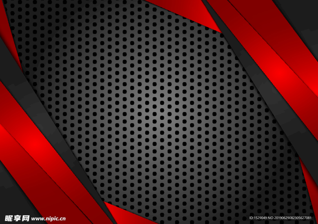 红色和黑色质感抽象几何背景