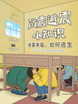 手绘地震小知识海报