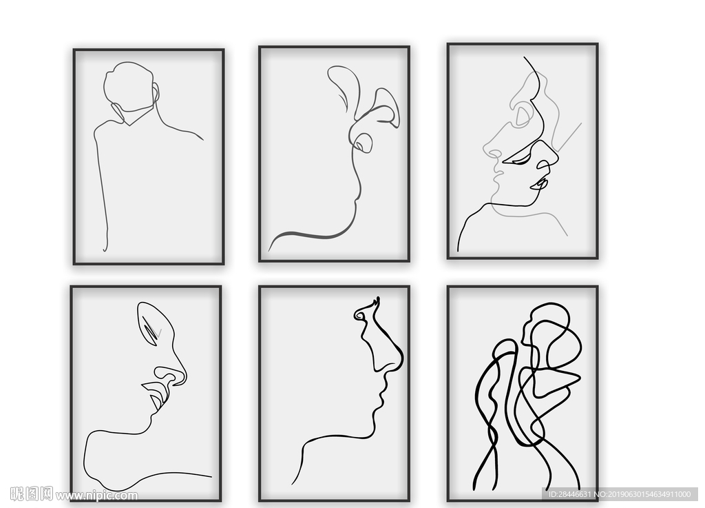 北欧简约时尚背景墙装饰画